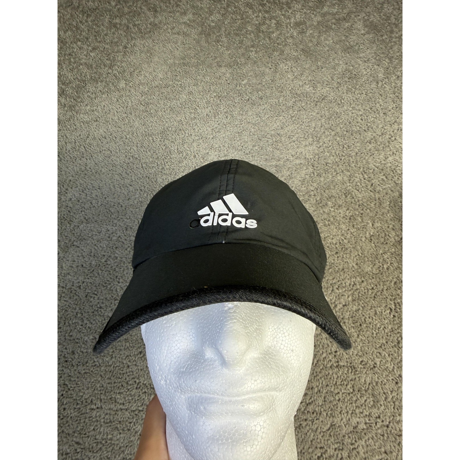 Adidas Hat Cap Strap Back Mens One Size Black Aeroready Mesh Adjustable